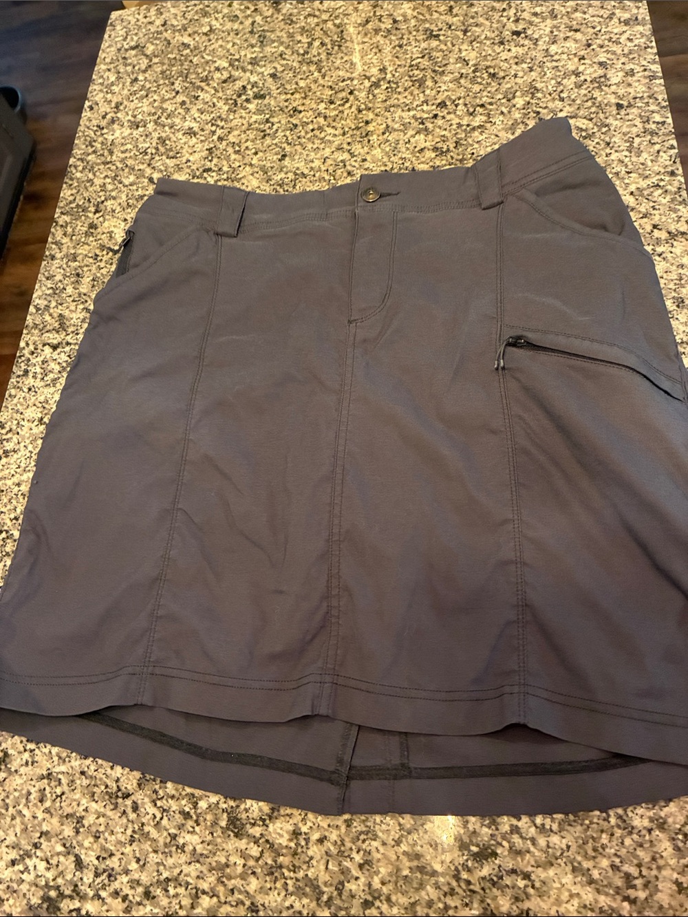 Duluth Trading Co. Women’s Utility Skort in blue.